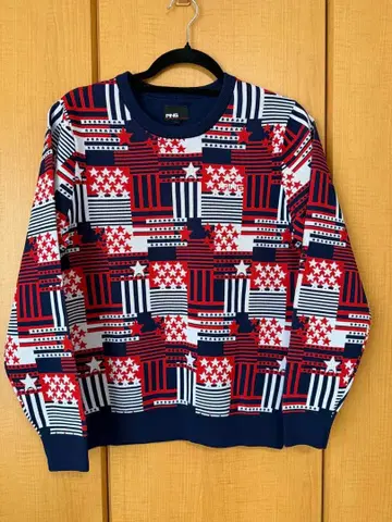 PING 별과 스트라이프 니트 스웨터