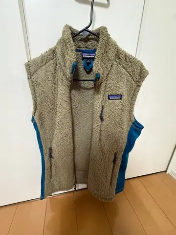 patagonia 플리스 베스트 S 베이지/파랑