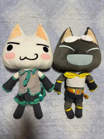 도코데모 잇쇼 하츠네 미쿠 카가미네 린 콜라보 봉제 인형 2체 세트