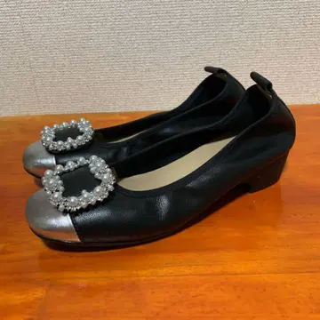 스타카토 로잘리도 로우힐 라이트 펌프스 블랙 23.5cm