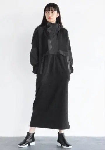 LA SUD 새상품 보아 안감 롱 원피스