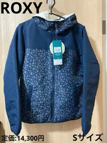 미사용 새상품 ROXY 아우터 네이비/레오파드 보아 리버서블