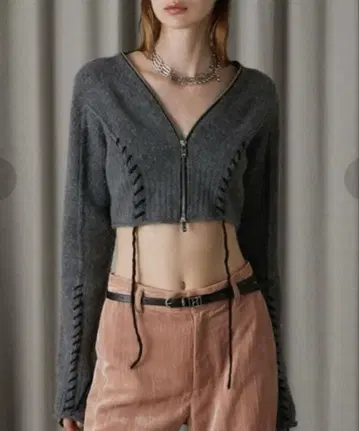 PRANK PROJECT 프랭크 프로젝트 그레이 크롭 가디건