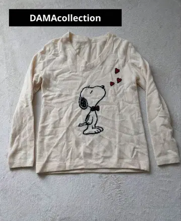 다마 컬렉션 스누피 콜라보 캐시미어 니트