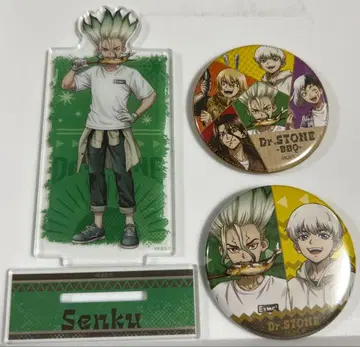2 Dr.STONE 쁘띠복권 이시가미 센쿠 캔뱃지 아크릴 스탠드 세트