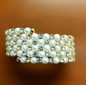 신축성 펄 팔찌