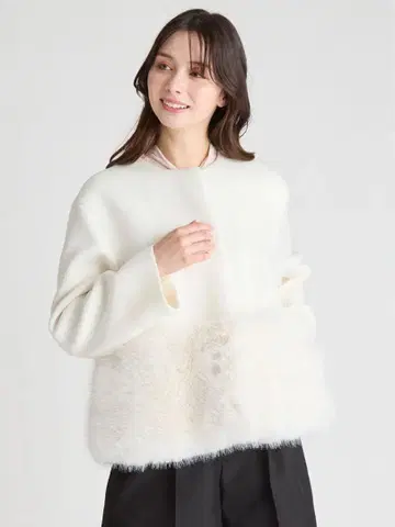 셀포드 밑단 퍼 블루종