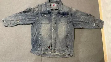 FRI3NDS 블리치 가공 크러쉬 데님 자켓