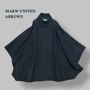MARWUNITED ARROWS 판초 코트 판초 블랙