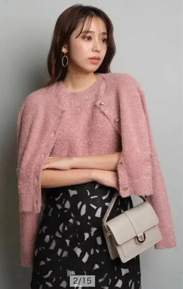 [ 유라쿠초 마루이 한정판 ] 라메 자켓 가디건 라메 프렌치 슬리브 니트