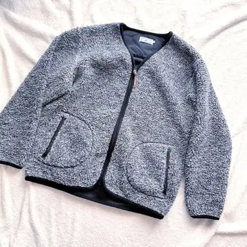 grn 보아 플리스 자켓 그레이 L 블루종