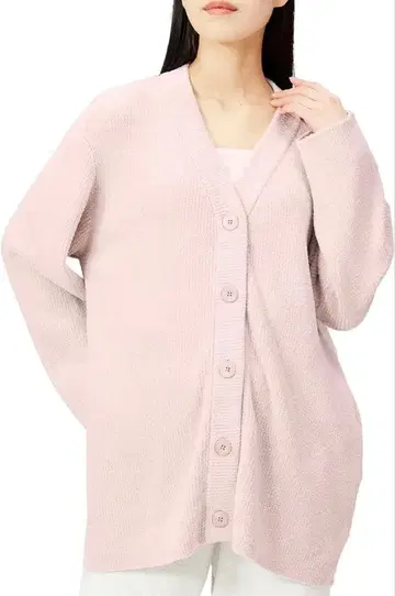 젤라또피케 핫스무 리브 가디건 핑크