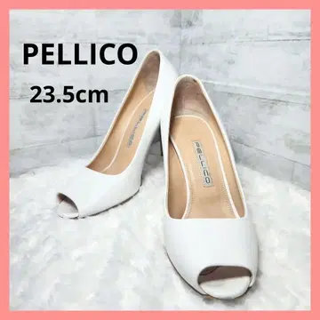 [새상품급] PELLICO 화이트 오픈토 하이힐 23.5cm