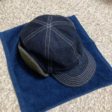 HIGHER 귀도리 포함 다크 데님 워크캡