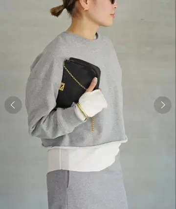 Deuxieme Classe 크롭 맨투맨 풀오버