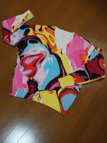 데시구알 멀티 컬러 스웨터 니트 V넥