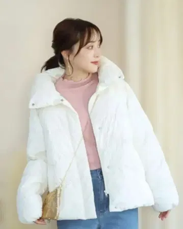 미사용 시마무라 tera wear emu 충전솜 다운 화이트 M
