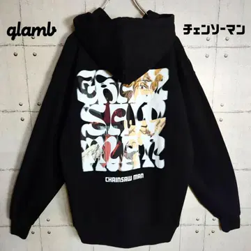[ 한정판 콜라보 ] 그램 x 체인소 맨 x 백 프린트 맨투맨 후드티