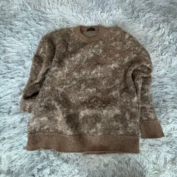 로베르토 콜리나 이탈리아제 모헤어 브라운 베이지 털 구제 의류