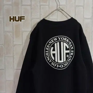 허프 HUF 맨투맨 트레이닝복 블랙 서클