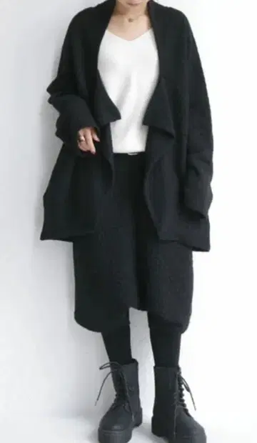 antiqua 안티카 퀼팅풍 자켓 블랙