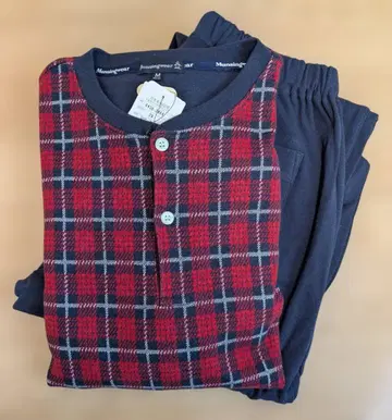 먼싱웨어 체크 룸웨어 파자마