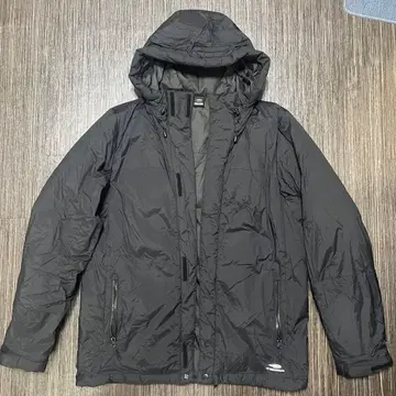 블랙 다운 자켓 후드 부착 TIGORA XL