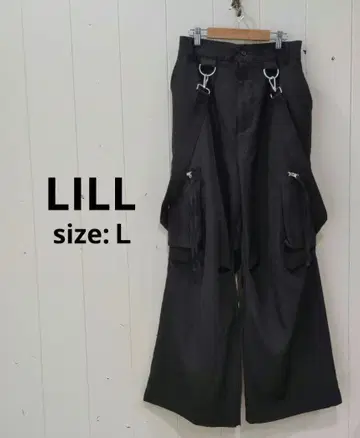 릴 LILL 카고 팬츠 남성용 블랙 L 살로펫 와이드 팬츠