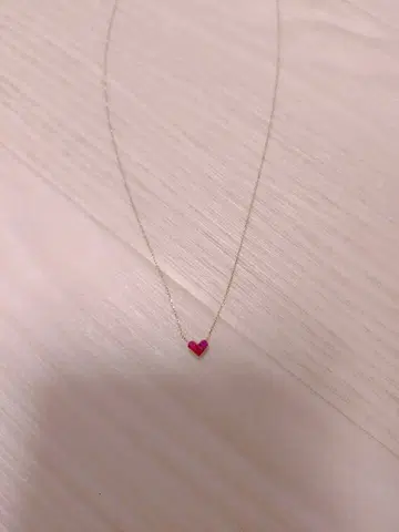하트 루비 목걸이 K10