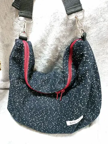 38. 블랙 네프 트위드 숄더백