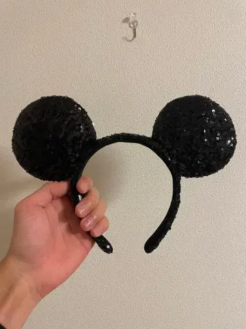 미키마우스 모양 스팽글 머리띠