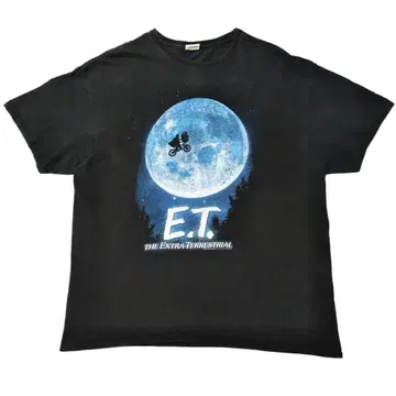 구제 의류 E.T. 셔츠 XL 사이즈 블랙 무비T 영화T ET *