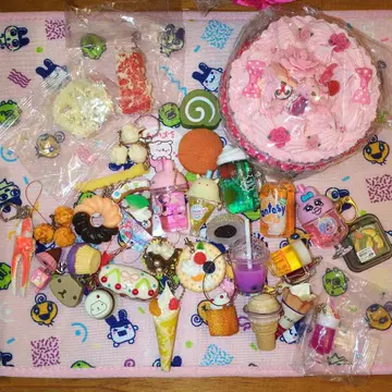 식품 샘플 캡슐 토이 키링 피규어 30개 이상 묶음 판매