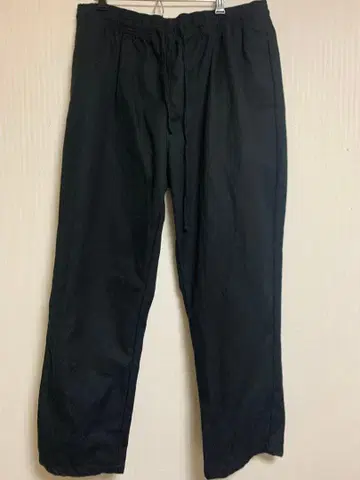 블랙 슬랙스 끈 포함 허리