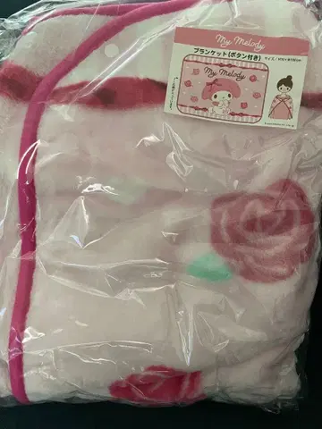 마이멜로디 플리스 담요 장미 무늬