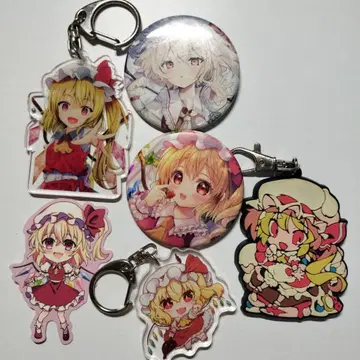 플랑도르 스칼렛 키링 캔뱃지 세트