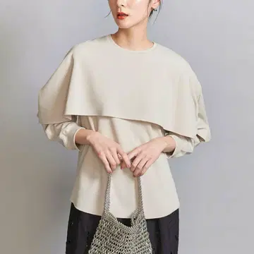 24AW BEAUTY&YOUTH 케이프 프릴 레이어드 티셔츠