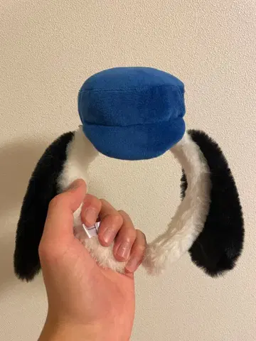 캐릭터 자수 머리띠 파랑