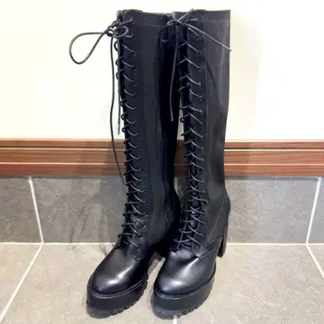 [ 기간 한정 ] EGOIST 에고이스트 레이스업 롱 부츠