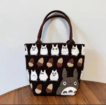 토토로 호코모코 자수 시리즈 토트백 브라운