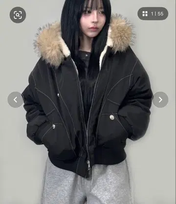 [ 퍼 탈부착 가능 ] 2WAY 퍼 후드 자켓