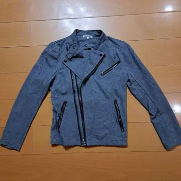 시맨틱 디자인 그레이 바이커 자켓 M