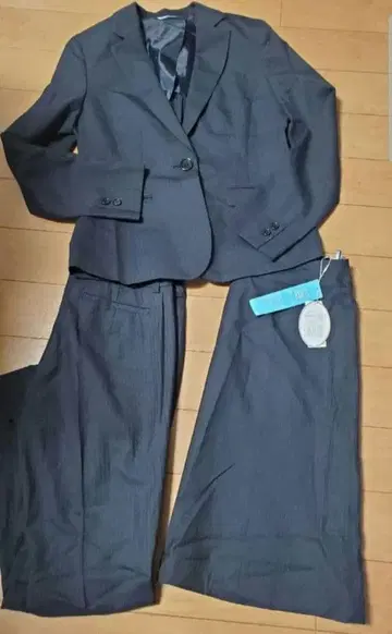 3종 세트 앵커우먼 셋업 수트 스트라이프 워셔블