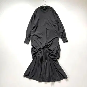 컨디션 최상 엔폴드 크루넥 드레이프 원피스 벌룬 맥시 길이