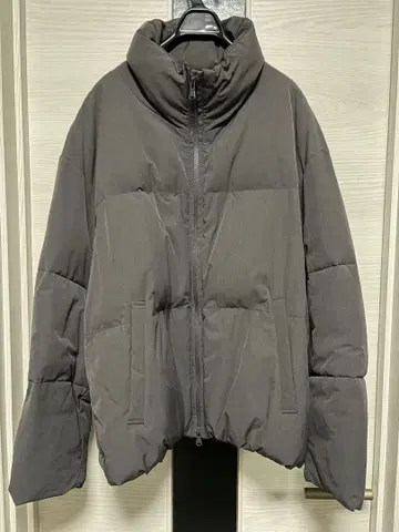 그레이 파이버 다운 자켓