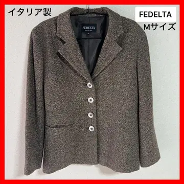 [ FEDELTA ] 새상품급 이탈리아제 자켓 M 사이즈 브라운 계열