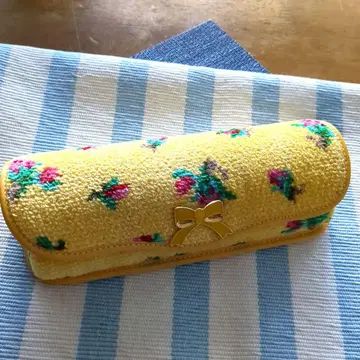 FEILER 안경 케이스 레어 옐로우 컬러 리본 포함