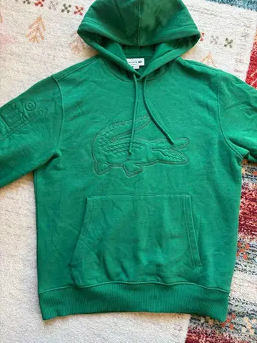 LACOSTE 그린 후드티 S 사이즈