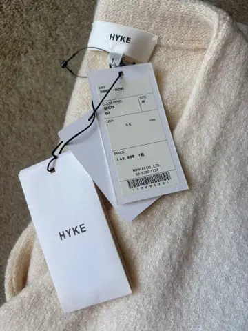 새상품, 택 포함! Hyke 코트 사이즈 1 아이보리 화이트