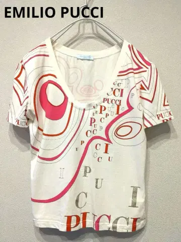 EMILIO PUCCI 에밀리오 푸치 반팔 티셔츠 화이트